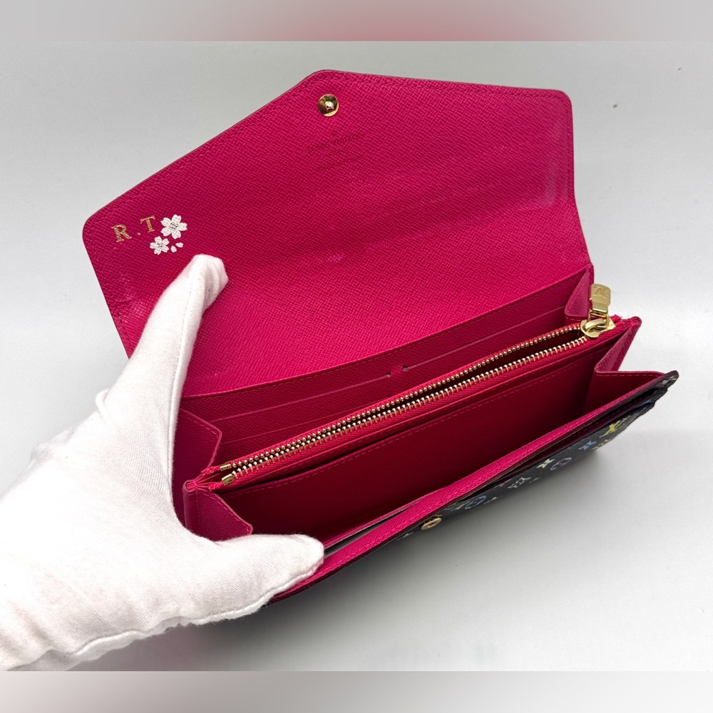 Authentic Louis Vuitton Monogram Multicolor Porte Feuille Sala Wallet M60668 - Picture 8 of 13